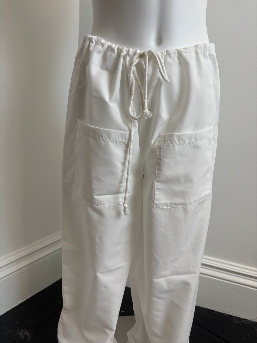PrettyLittleThing White Drawstring Pocket Joggers